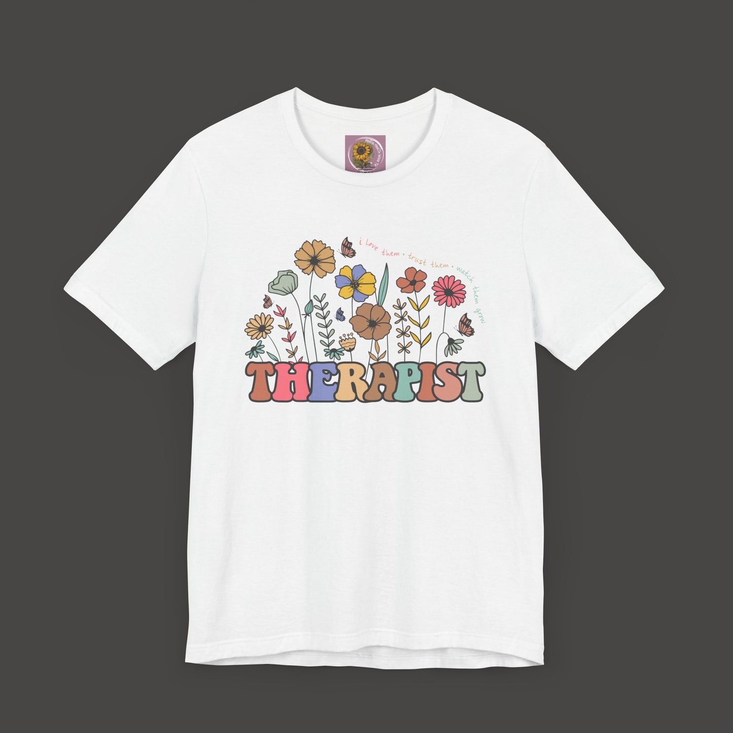 Vintage Therapist Wildflower Tee - Mental Health Wear TN