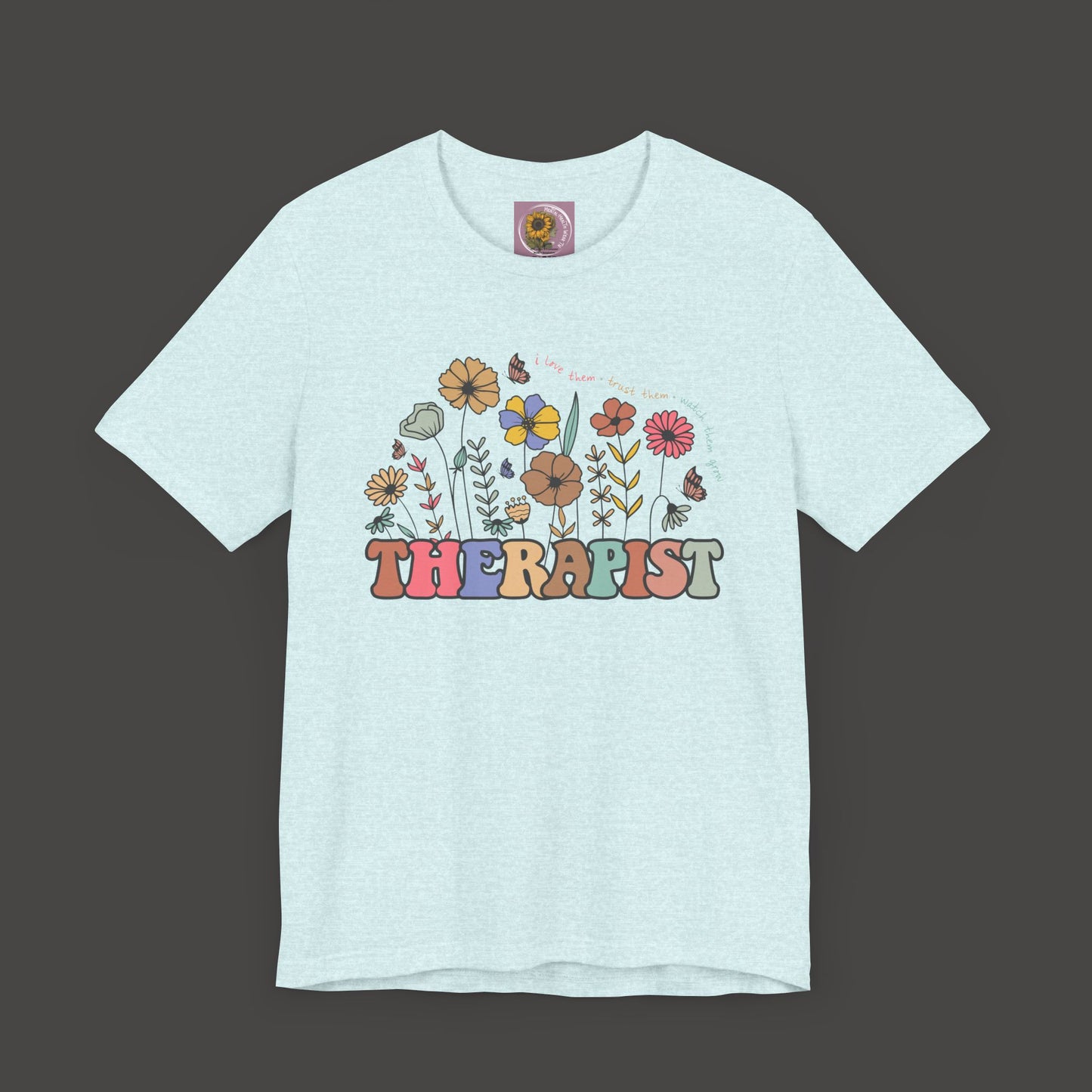Vintage Therapist Wildflower Tee - Mental Health Wear TN
