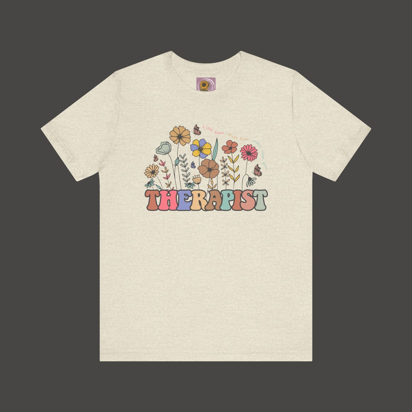 Vintage Therapist Wildflower Tee - Mental Health Wear TN