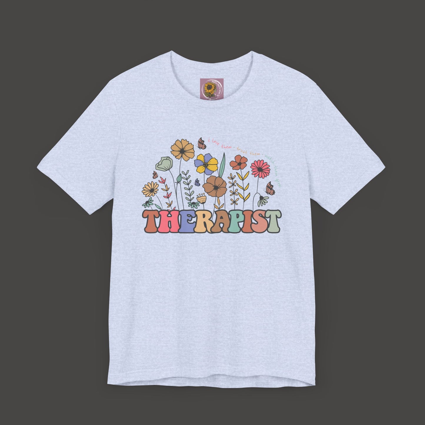 Vintage Therapist Wildflower Tee - Mental Health Wear TN