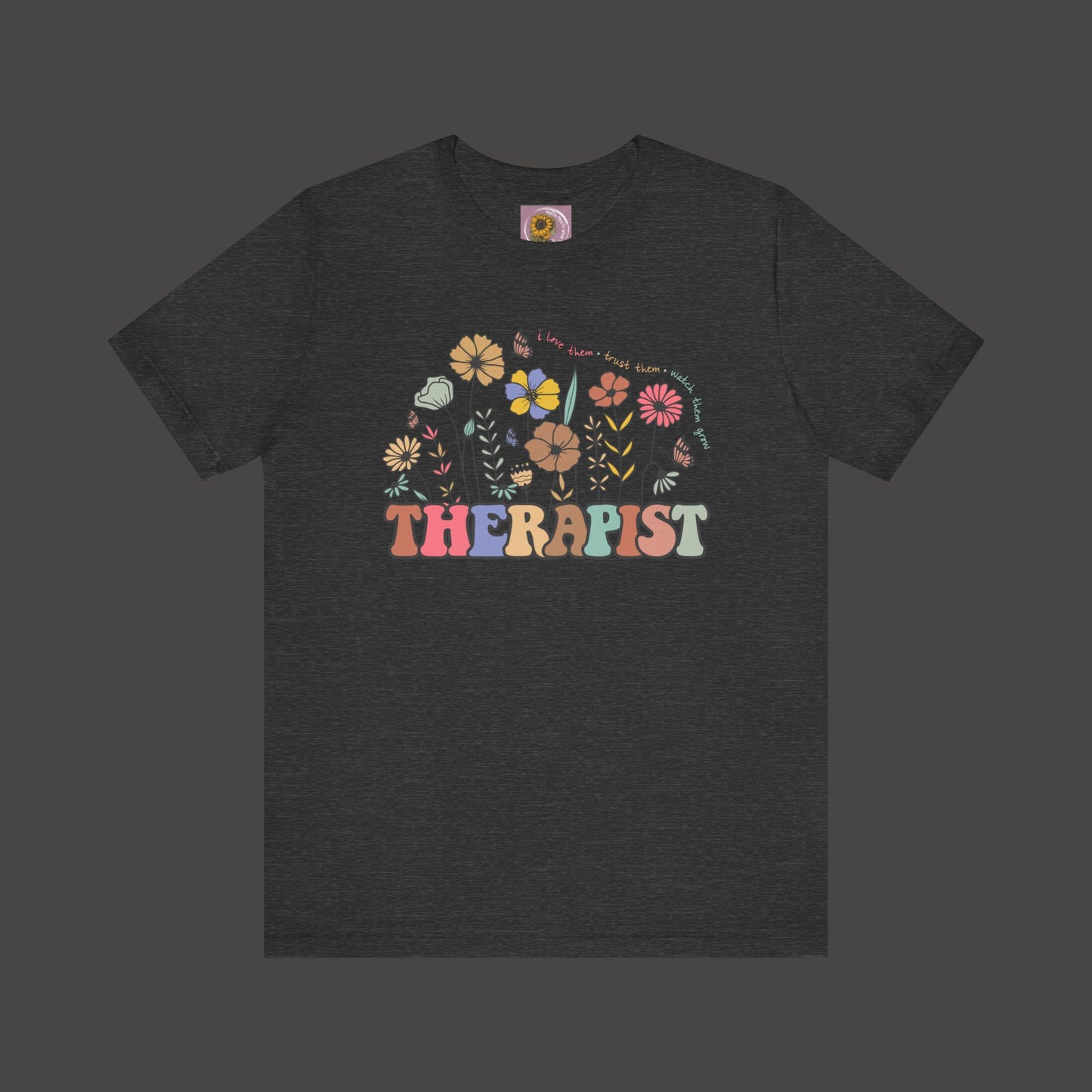 Vintage Therapist Wildflower Tee - Mental Health Wear TN