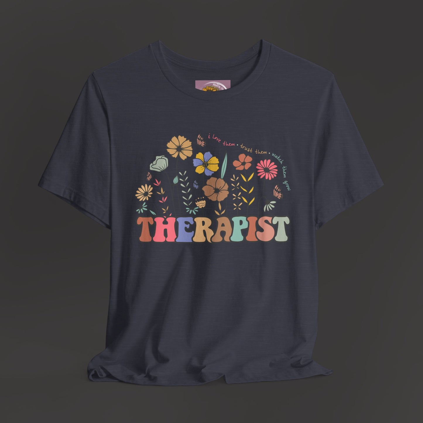 Vintage Therapist Wildflower Tee - Mental Health Wear TN