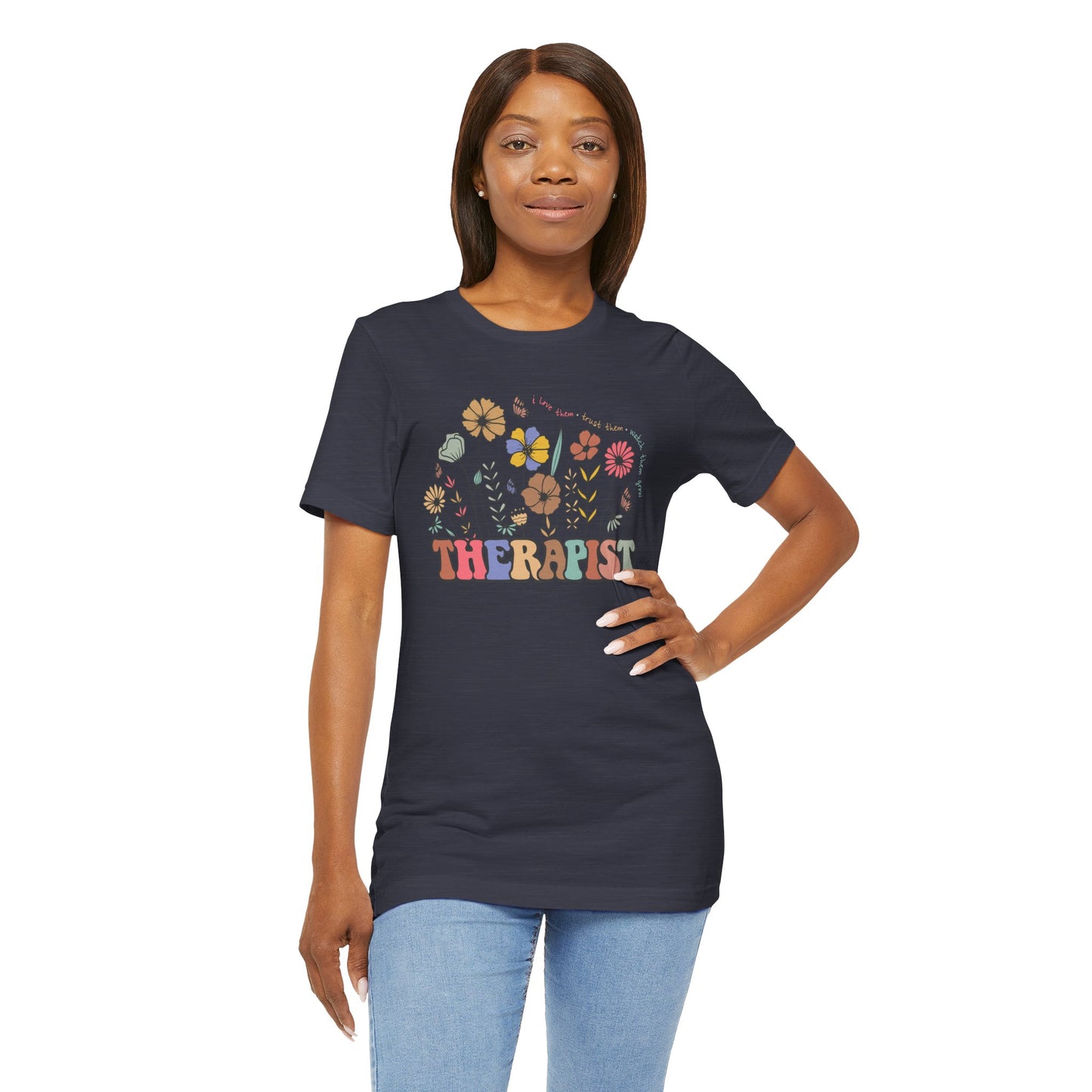 Vintage Therapist Wildflower Tee - Mental Health Wear TN