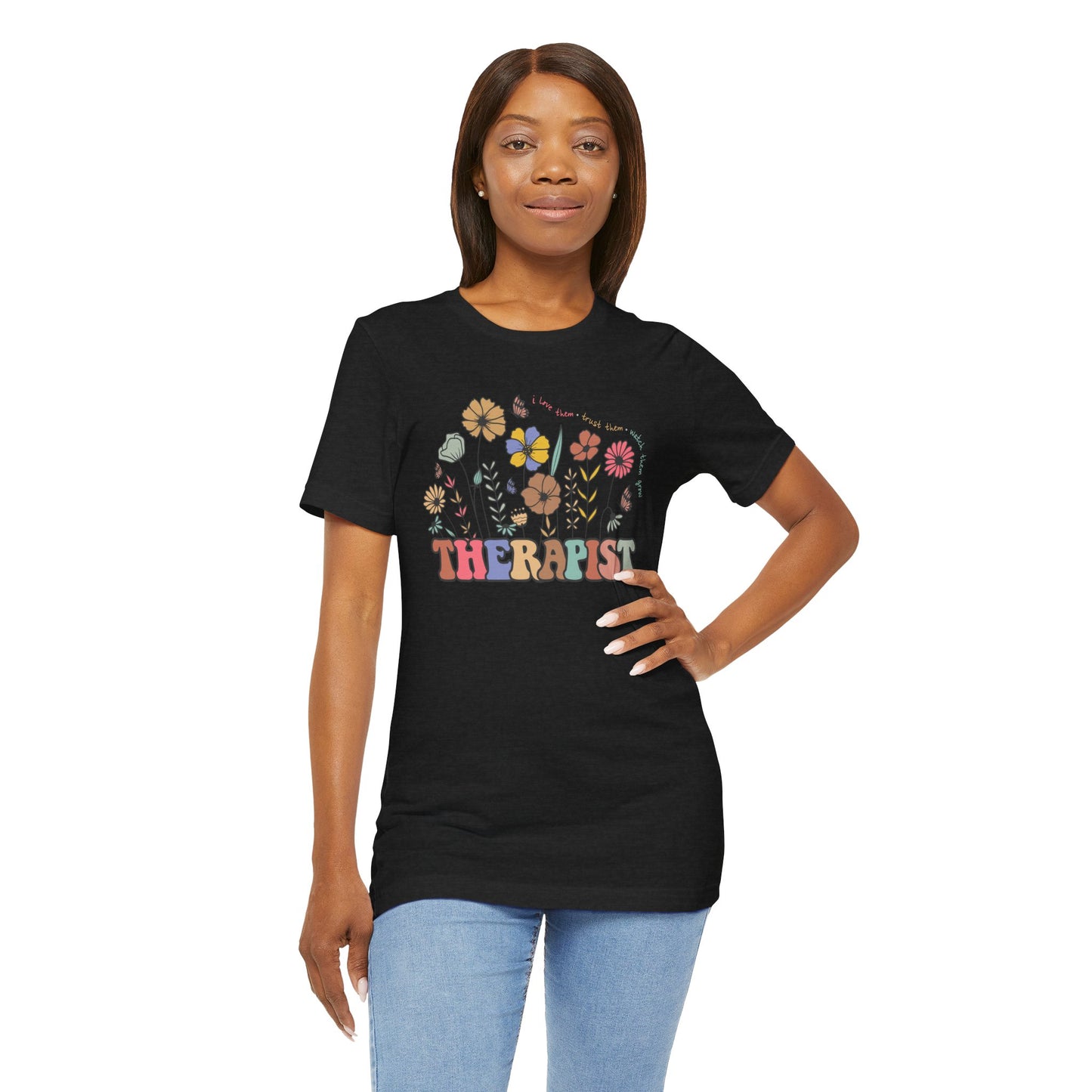 Vintage Therapist Wildflower Tee - Mental Health Wear TN