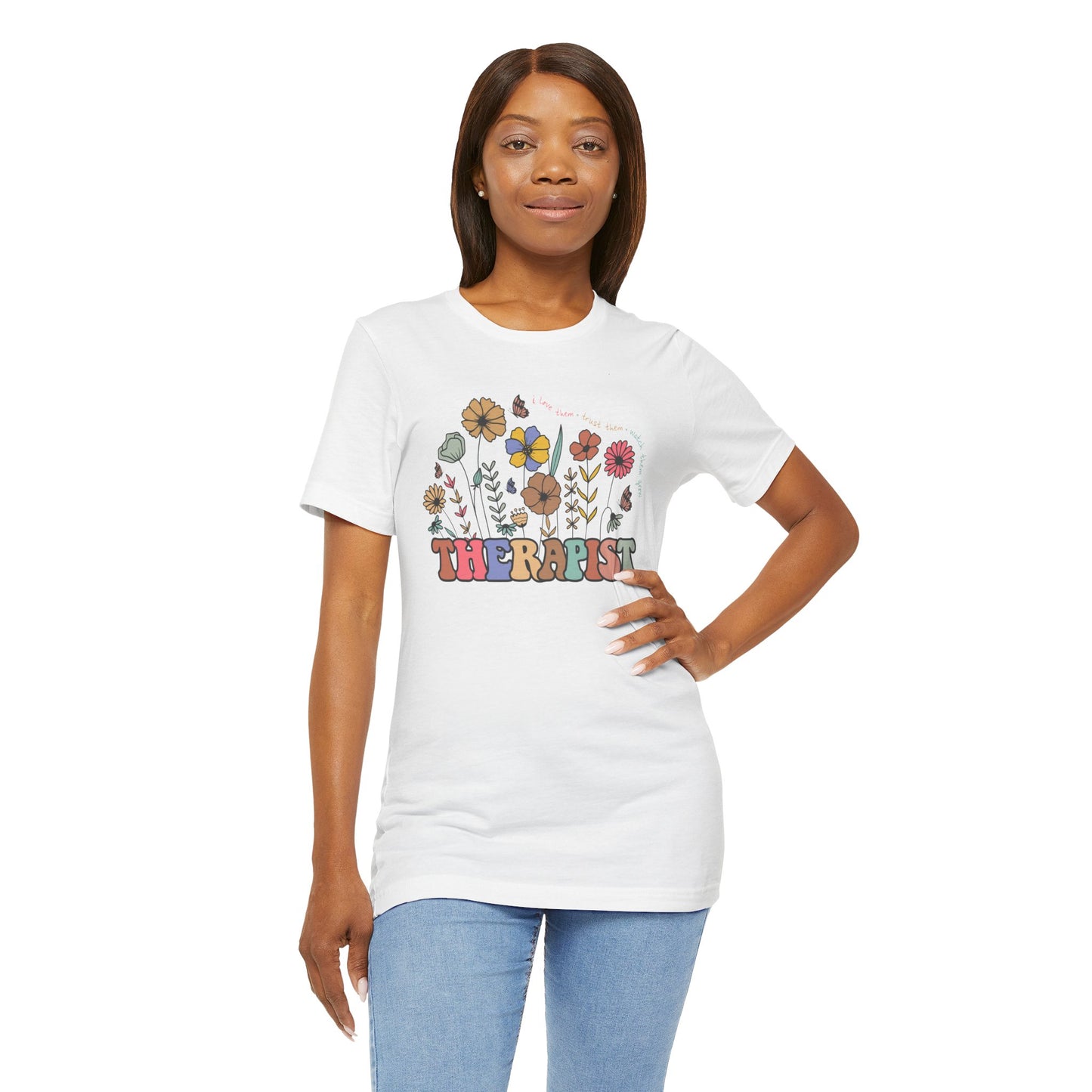 Vintage Therapist Wildflower Tee - Mental Health Wear TN
