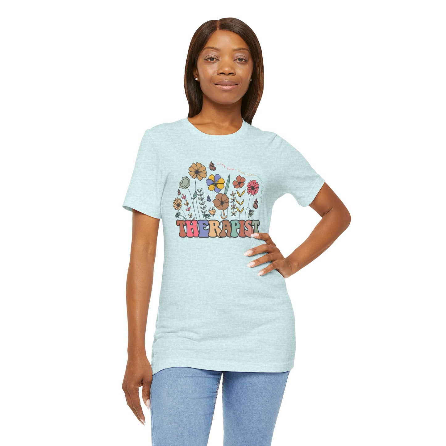 Vintage Therapist Wildflower Tee - Mental Health Wear TN