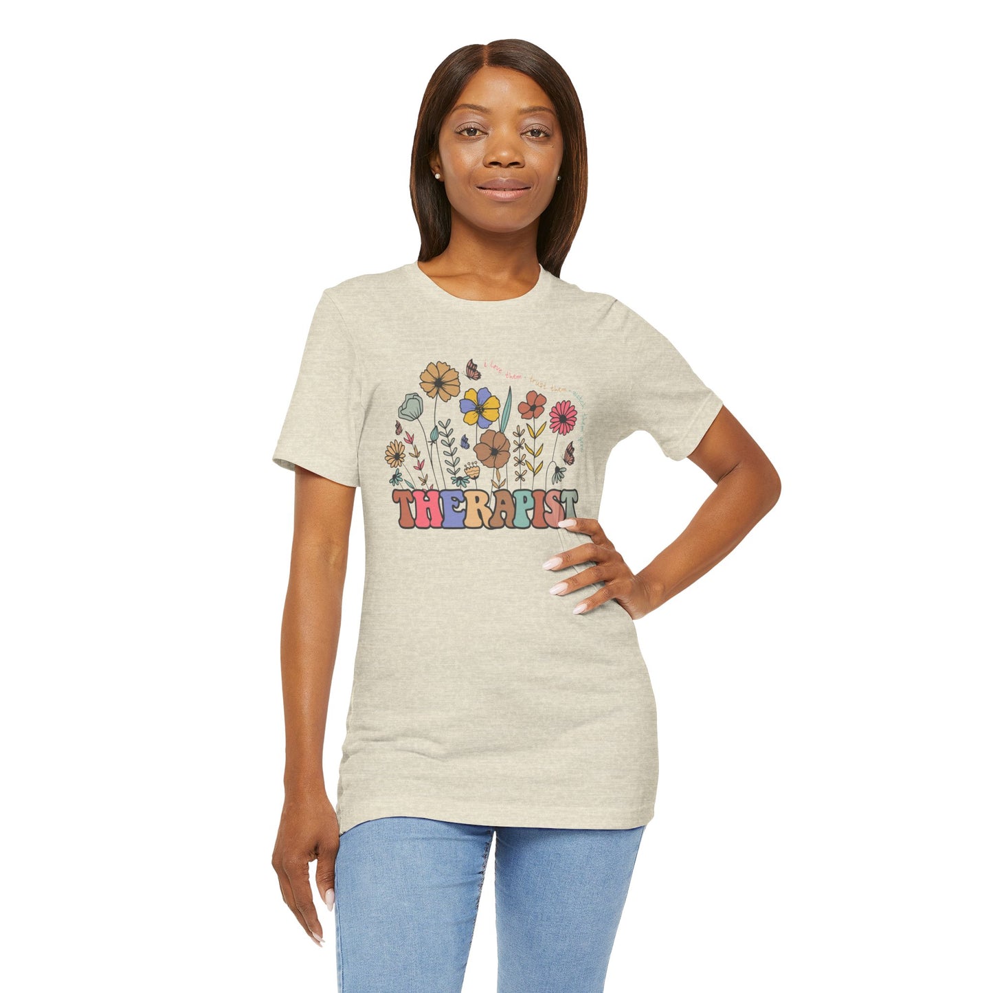 Vintage Therapist Wildflower Tee - Mental Health Wear TN