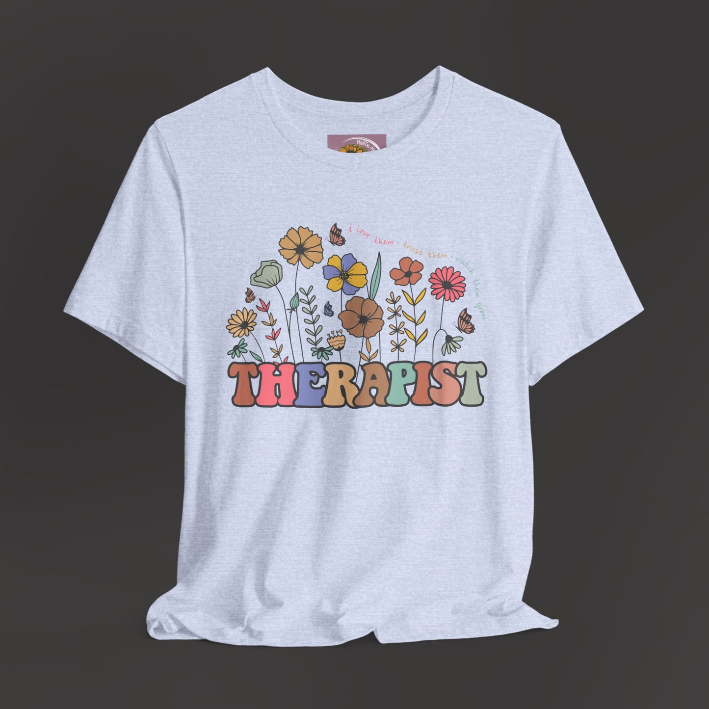 Vintage Therapist Wildflower Tee - Mental Health Wear TN