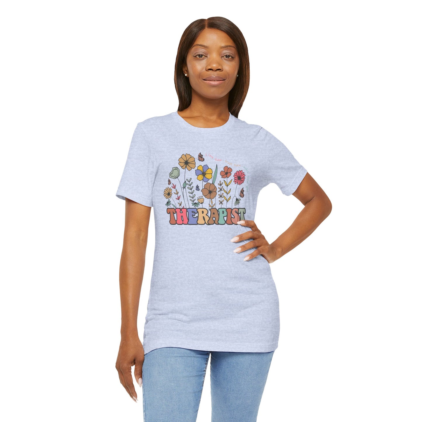 Vintage Therapist Wildflower Tee - Mental Health Wear TN