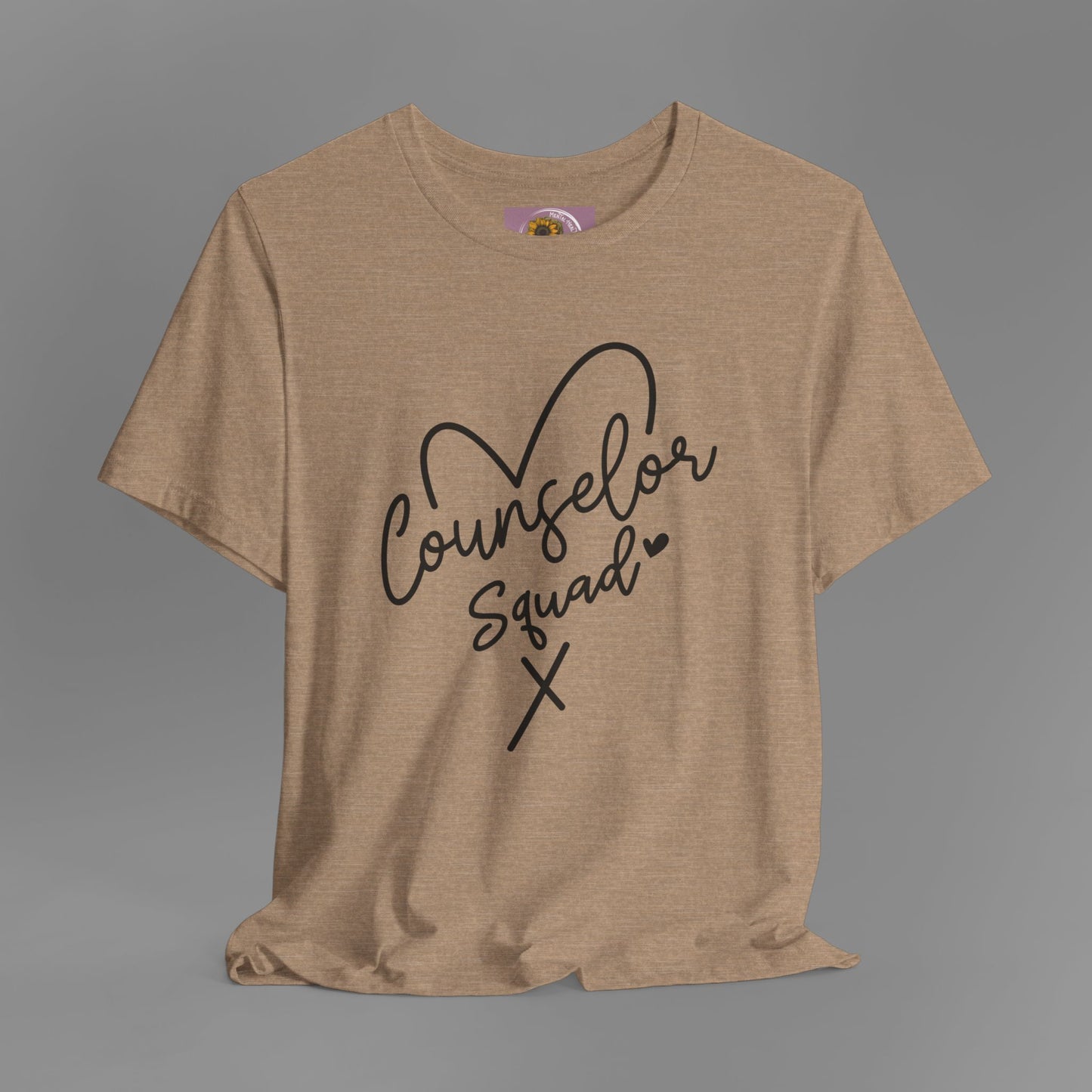 Counselor Squad Tee with Heart Design - Unisex Short Sleeve T-Shirt - Mental Health Wear TN