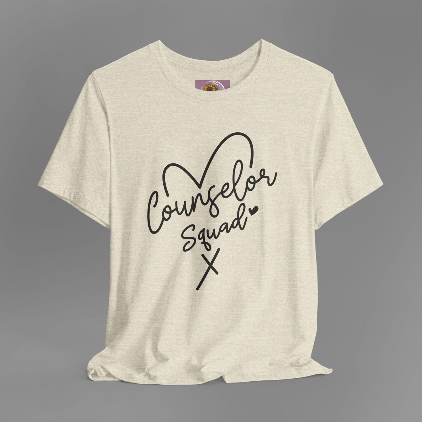 Counselor Squad Tee with Heart Design - Unisex Short Sleeve T-Shirt - Mental Health Wear TN
