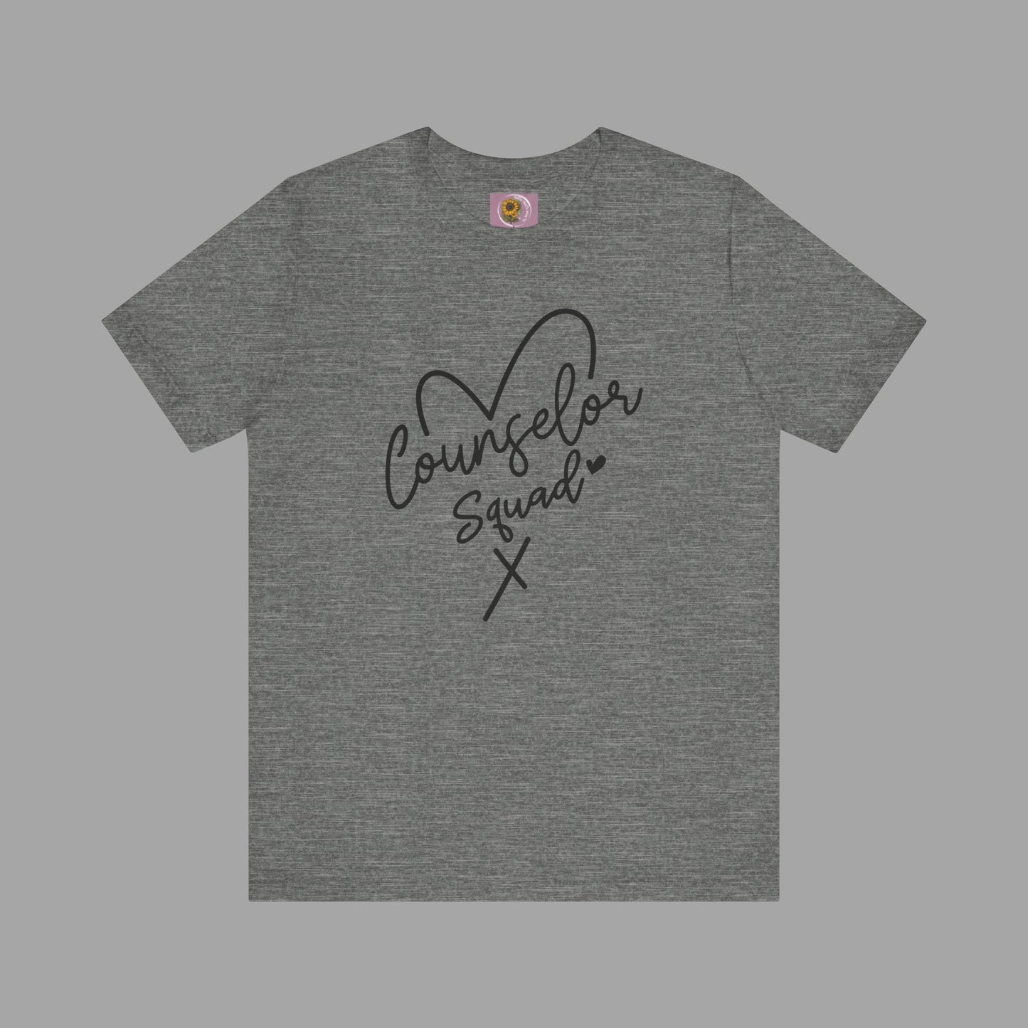 Counselor Squad Tee with Heart Design - Unisex Short Sleeve T-Shirt - Mental Health Wear TN