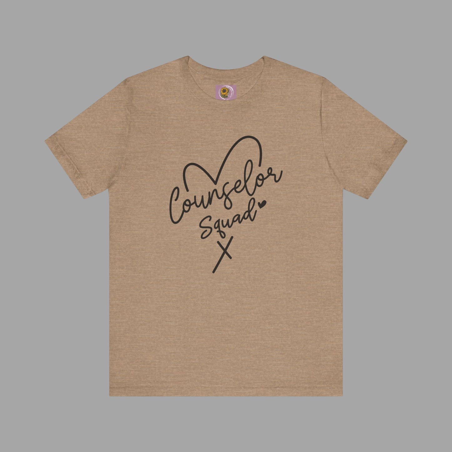 Counselor Squad Tee with Heart Design - Unisex Short Sleeve T-Shirt - Mental Health Wear TN