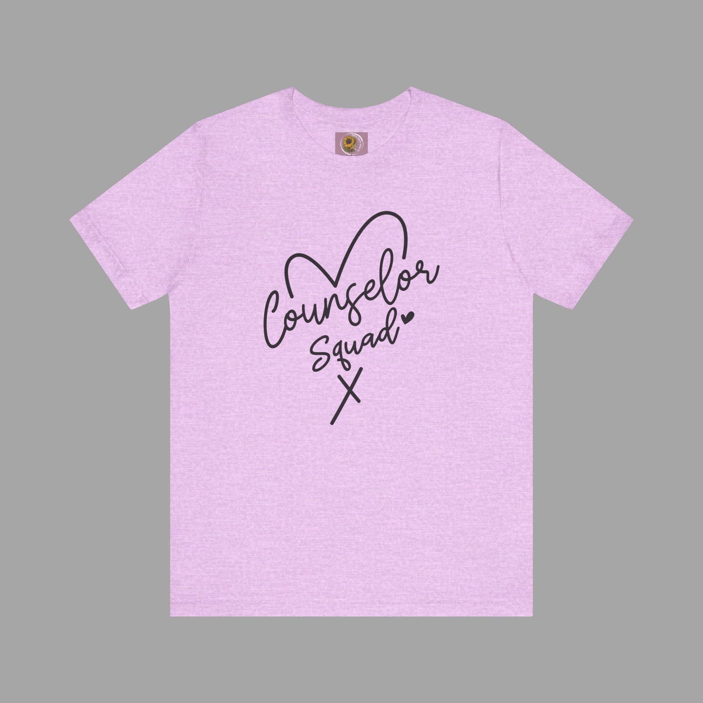 Counselor Squad Tee with Heart Design - Unisex Short Sleeve T-Shirt - Mental Health Wear TN