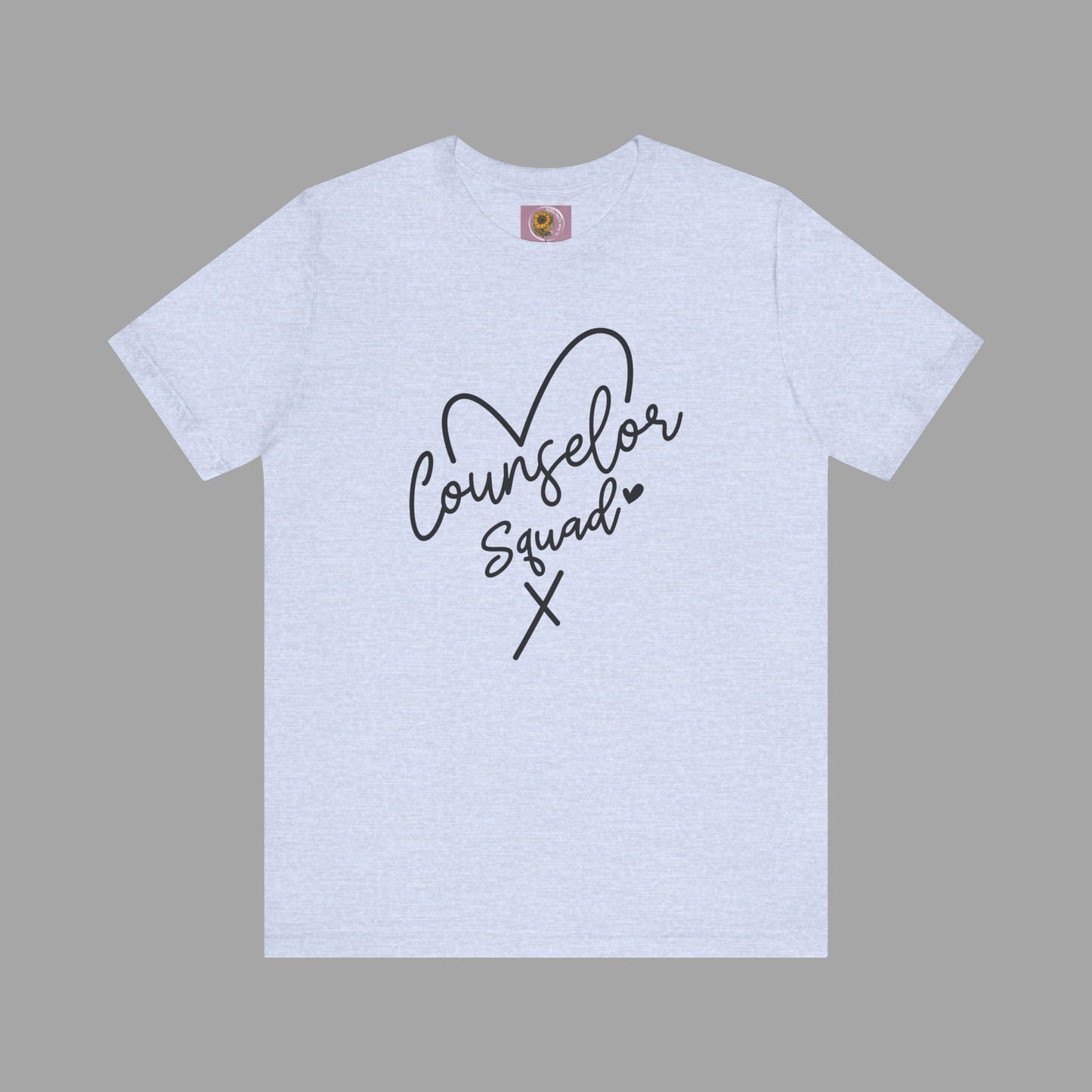 Counselor Squad Tee with Heart Design - Unisex Short Sleeve T-Shirt - Mental Health Wear TN