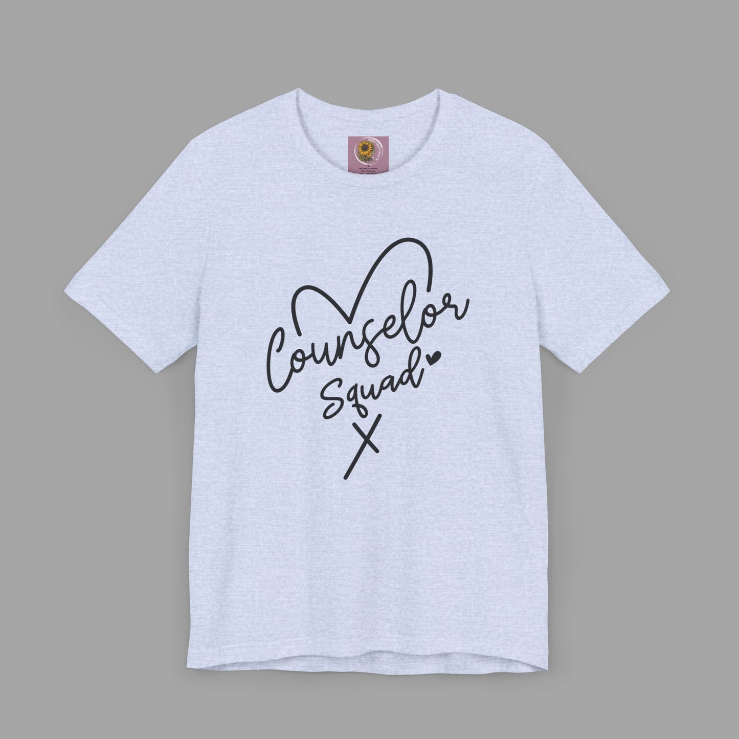 Counselor Squad Tee with Heart Design - Unisex Short Sleeve T-Shirt - Mental Health Wear TN