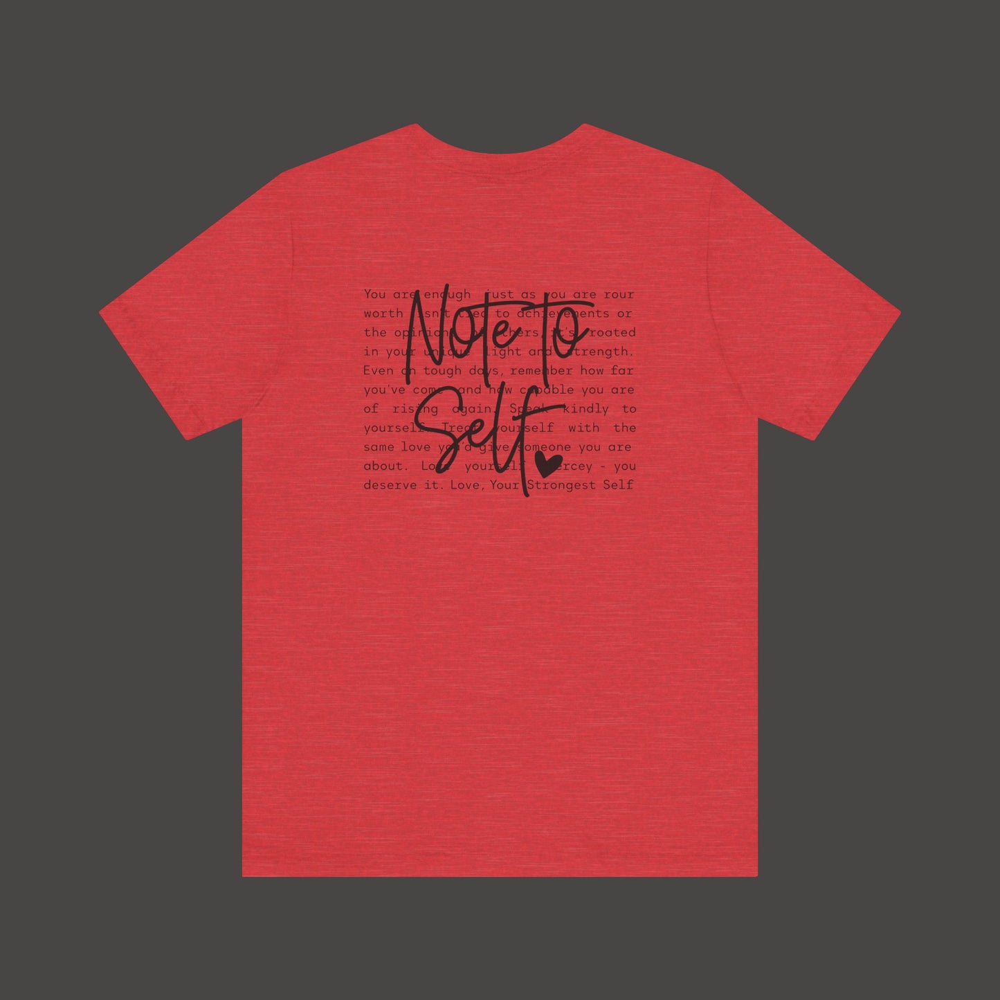 Inspirational 'Note to Self'-Mental Health Matters- Tee Shirt - Mental Health Wear TN