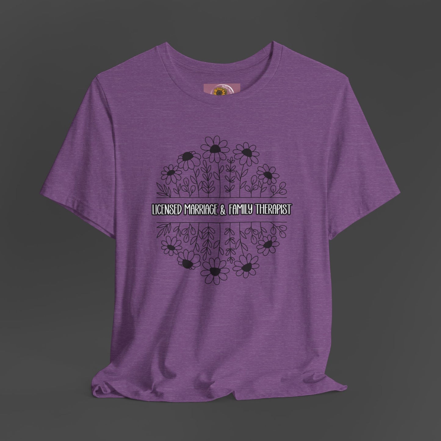LMFT- Therapist Daisy-Mental Health Care Occupation-Unisex Short Sleeve T-shirt - Mental Health Wear TN