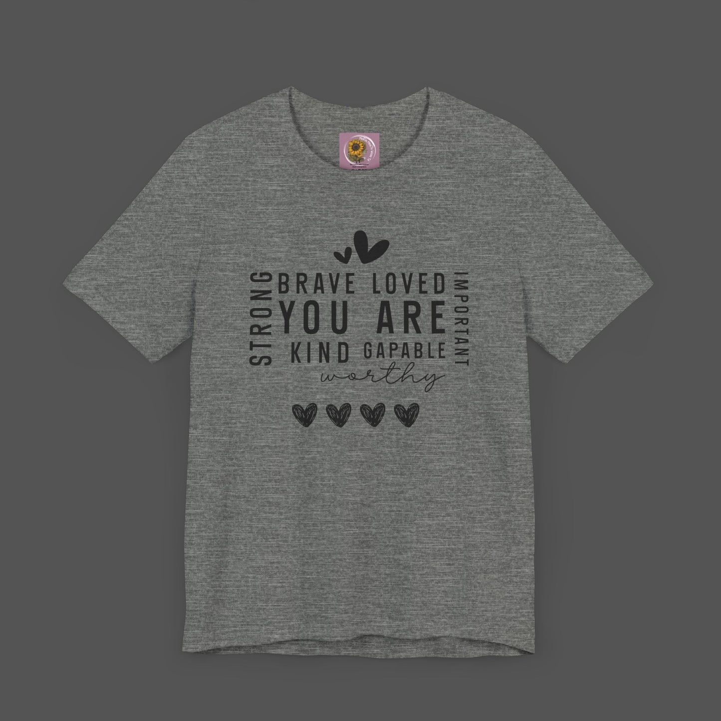 Positive Affirmations- Self Care- Mental Health Awareness- Short Sleeve Tee - Mental Health Wear TN