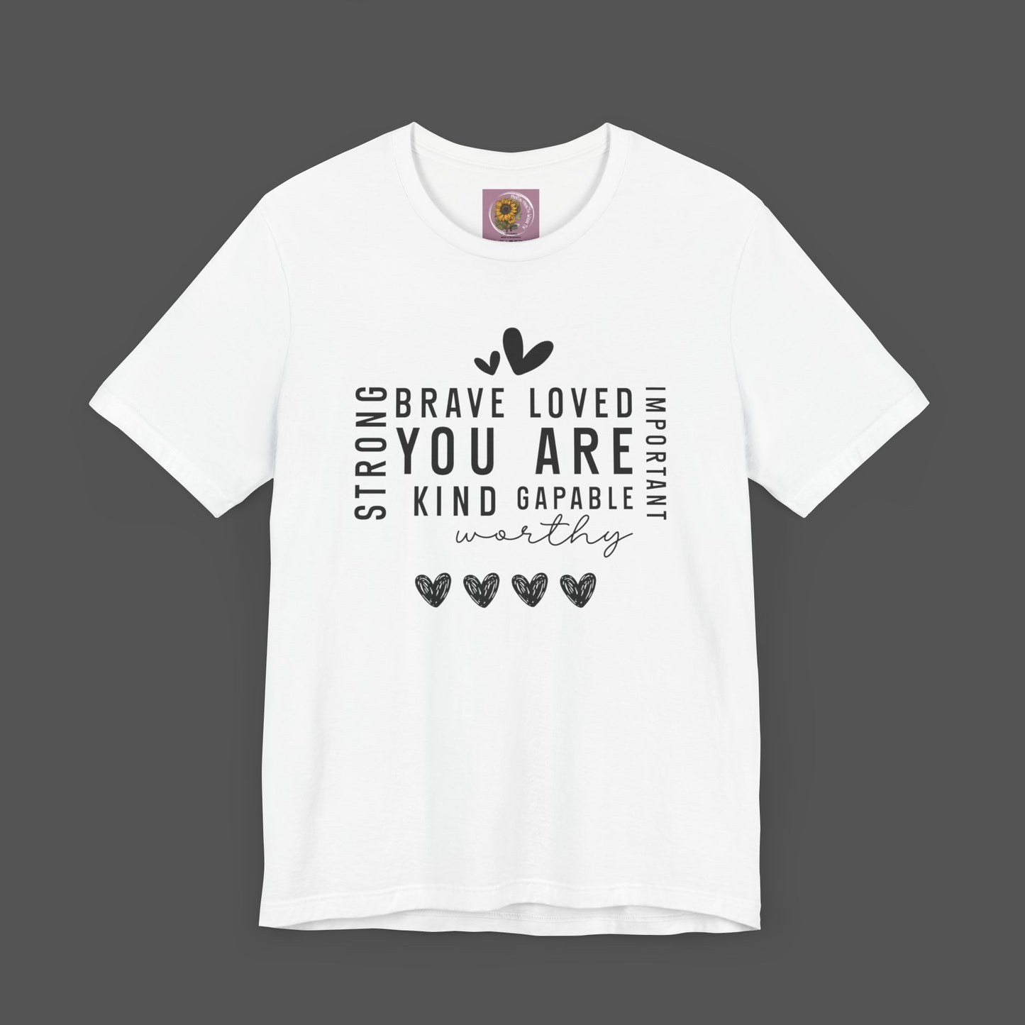 Positive Affirmations- Self Care- Mental Health Awareness- Short Sleeve Tee - Mental Health Wear TN