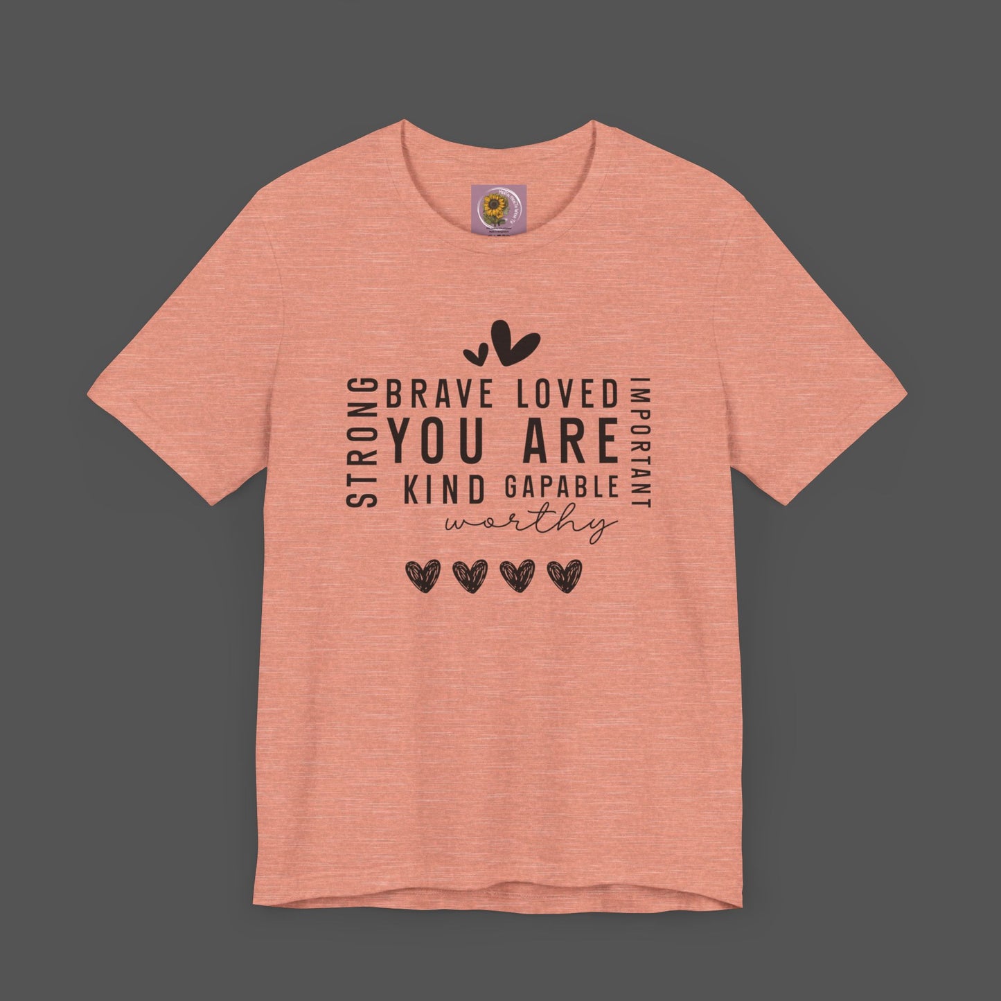Positive Affirmations- Self Care- Mental Health Awareness- Short Sleeve Tee - Mental Health Wear TN