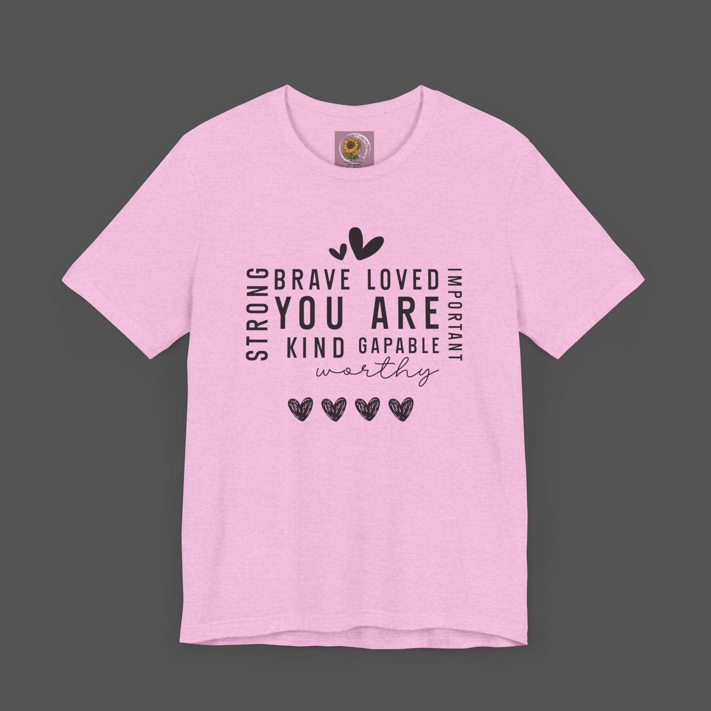 Positive Affirmations- Self Care- Mental Health Awareness- Short Sleeve Tee - Mental Health Wear TN