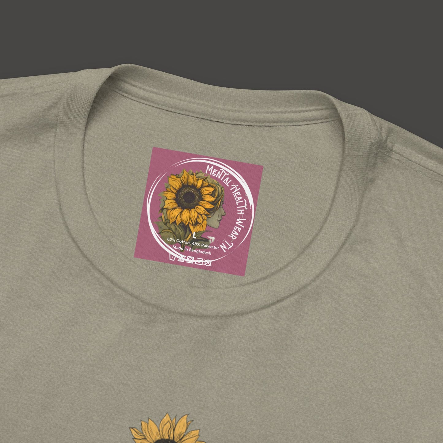 Retro Vintage Sunflower Cassette Player Tee Shirt - Mental Health Wear TN