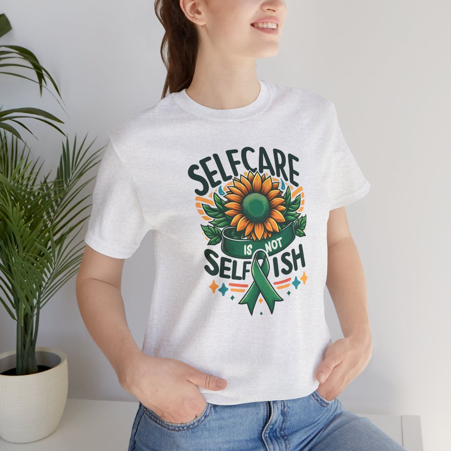Sunflower -Self Care- Tee Shirt - Mental Health Wear TN