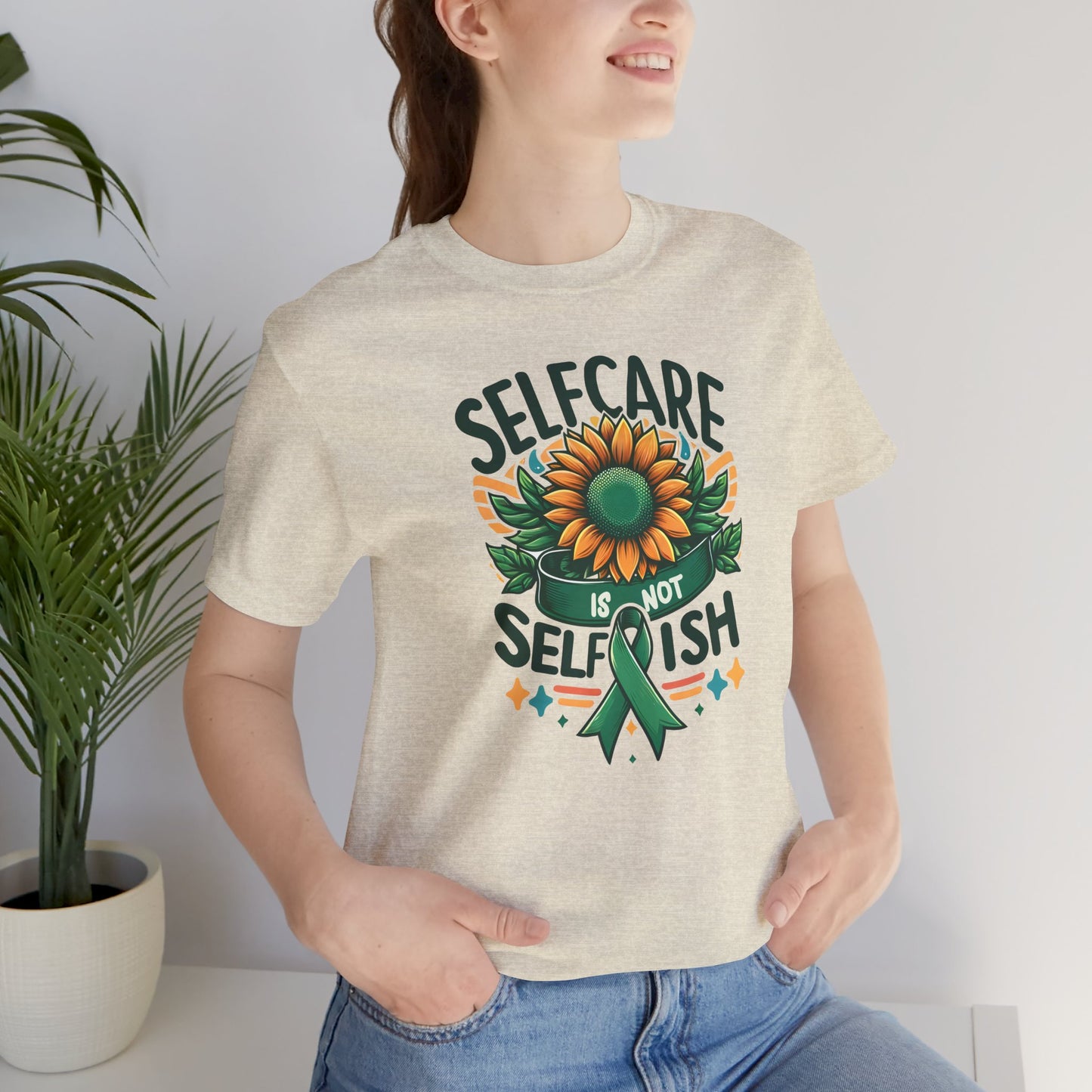 Sunflower -Self Care- Tee Shirt - Mental Health Wear TN