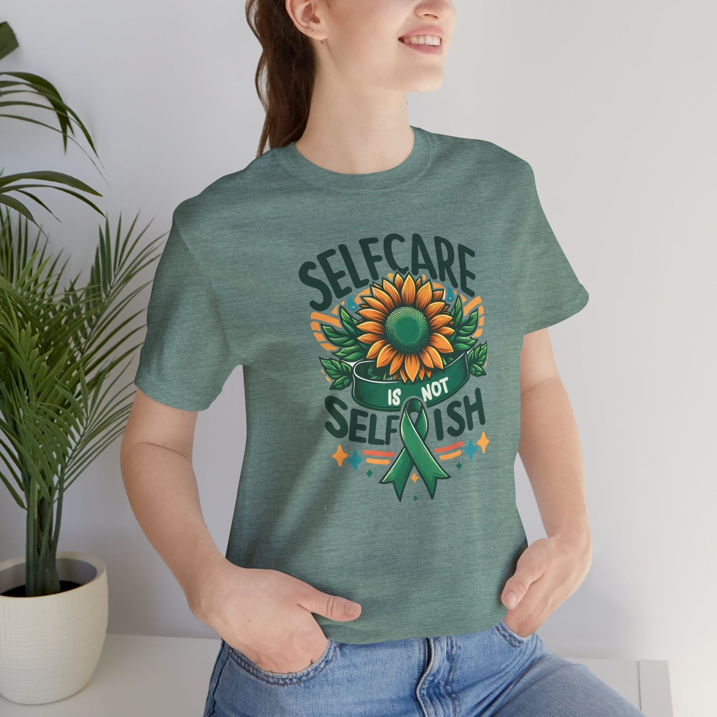 Sunflower -Self Care- Tee Shirt - Mental Health Wear TN