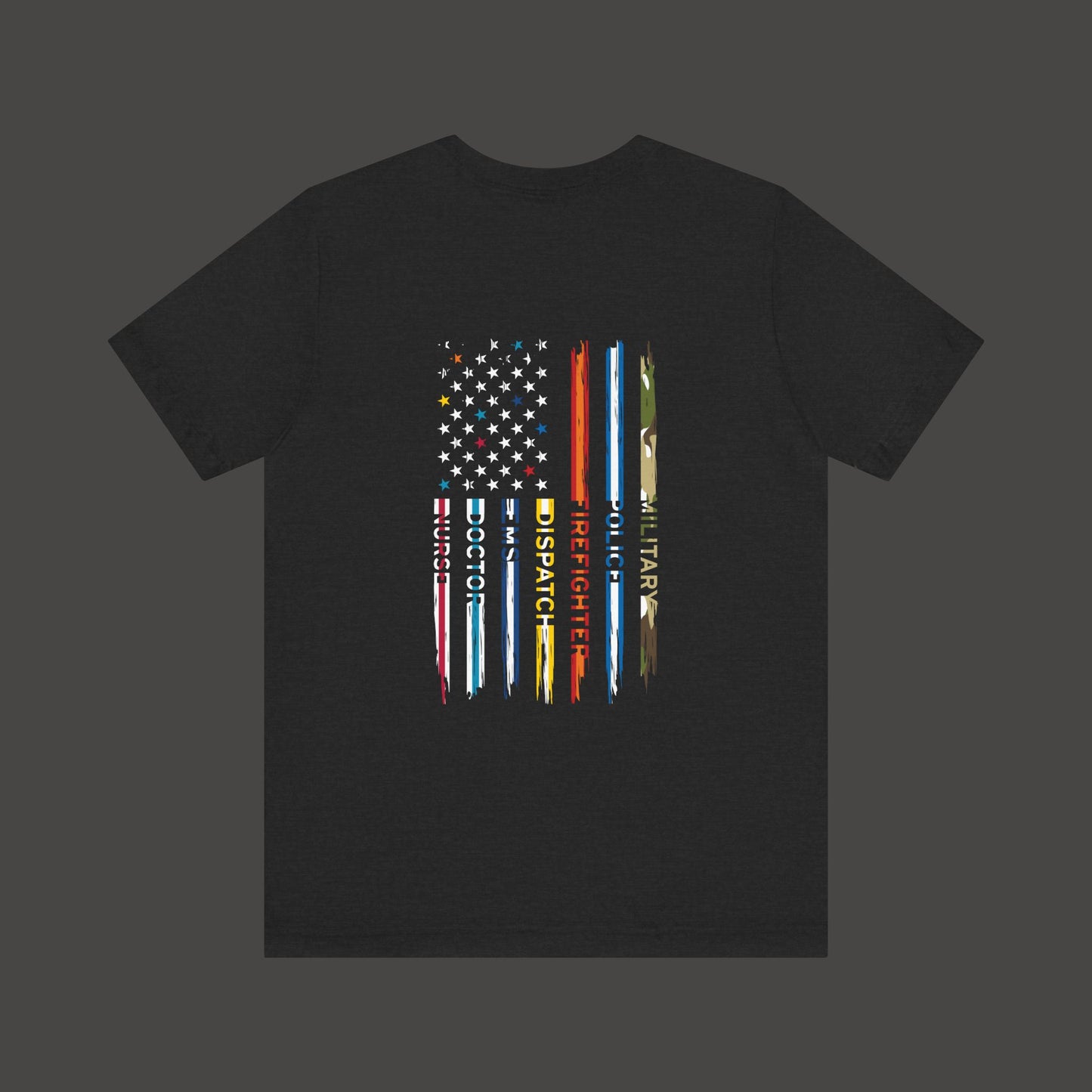 Patriotic First Responder Tee - Unisex Short Sleeve - Mental Health Wear TN