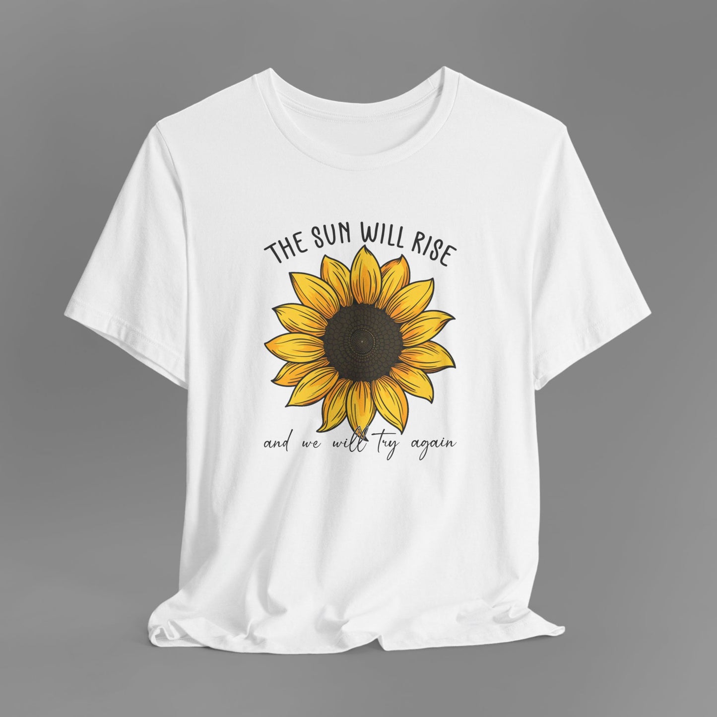Sunflower & Quote for Recovery From Addiction, Awareness Tee - Mental Health Wear TN