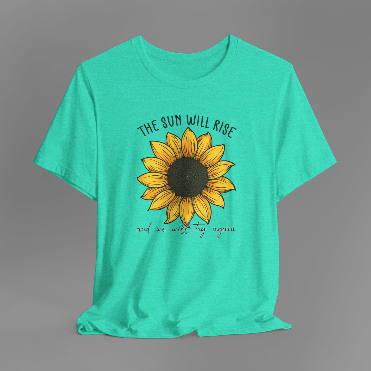 Sunflower & Quote for Recovery From Addiction, Awareness Tee - Mental Health Wear TN