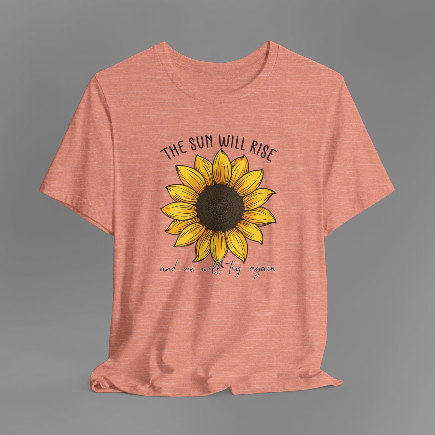 Sunflower & Quote for Recovery From Addiction, Awareness Tee - Mental Health Wear TN