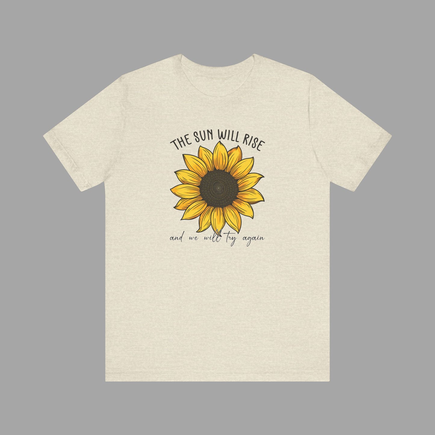 Sunflower & Quote for Recovery From Addiction, Awareness Tee - Mental Health Wear TN