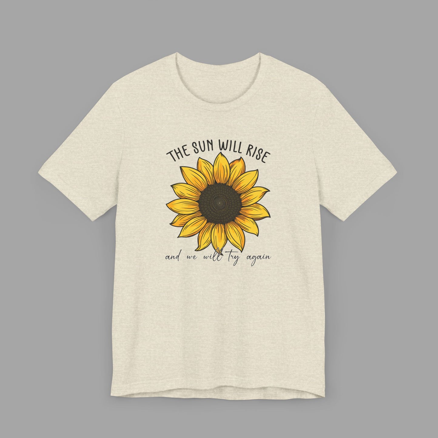 Sunflower & Quote for Recovery From Addiction, Awareness Tee - Mental Health Wear TN