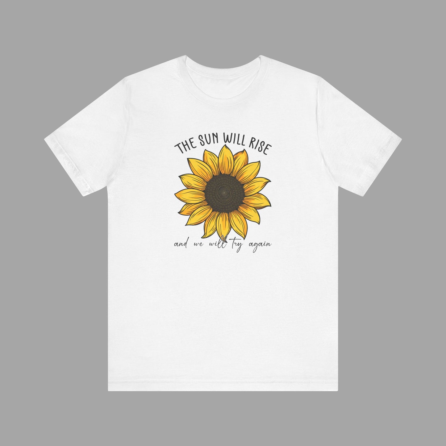 Sunflower & Quote for Recovery From Addiction, Awareness Tee - Mental Health Wear TN