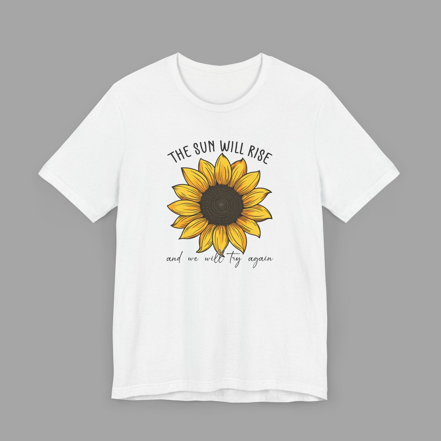 Sunflower & Quote for Recovery From Addiction, Awareness Tee - Mental Health Wear TN