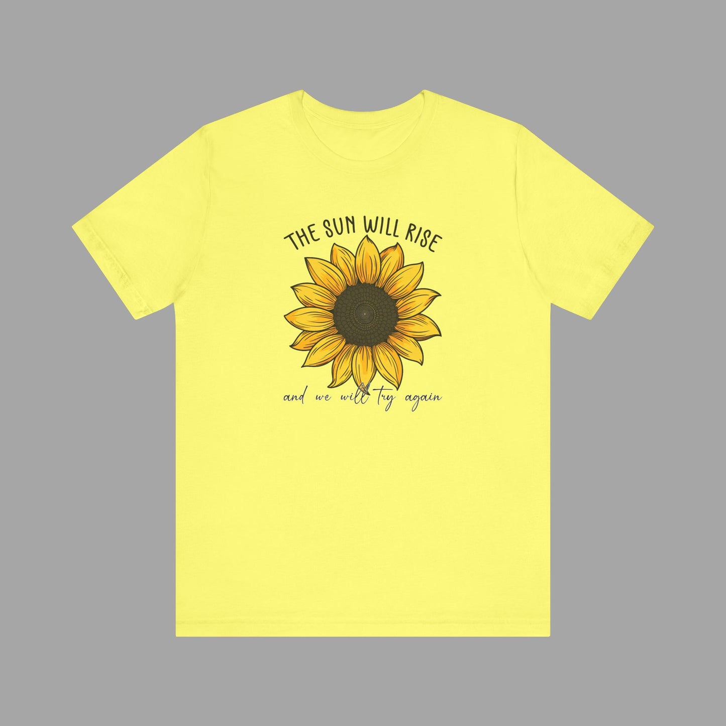 Sunflower & Quote for Recovery From Addiction, Awareness Tee - Mental Health Wear TN