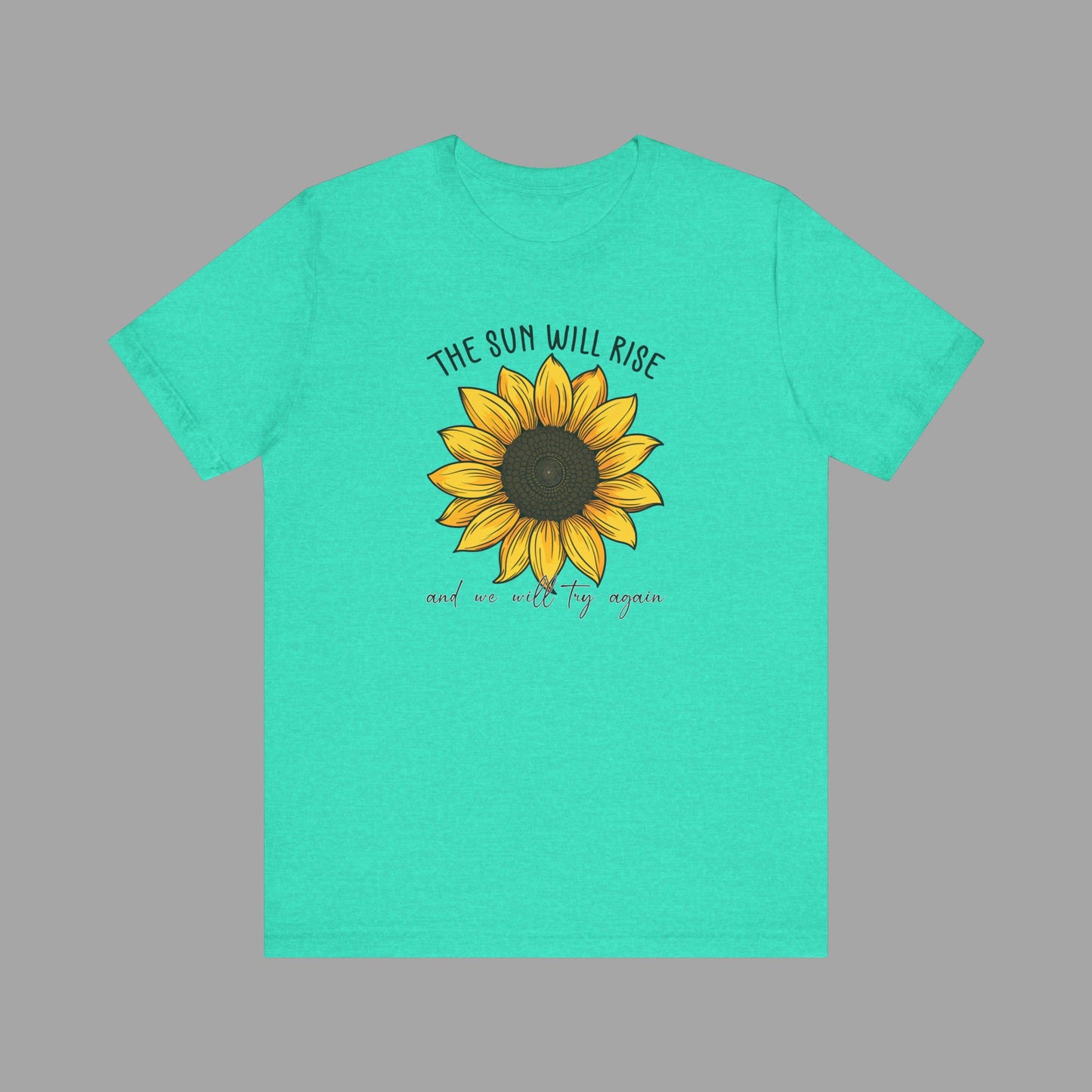 Sunflower & Quote for Recovery From Addiction, Awareness Tee - Mental Health Wear TN