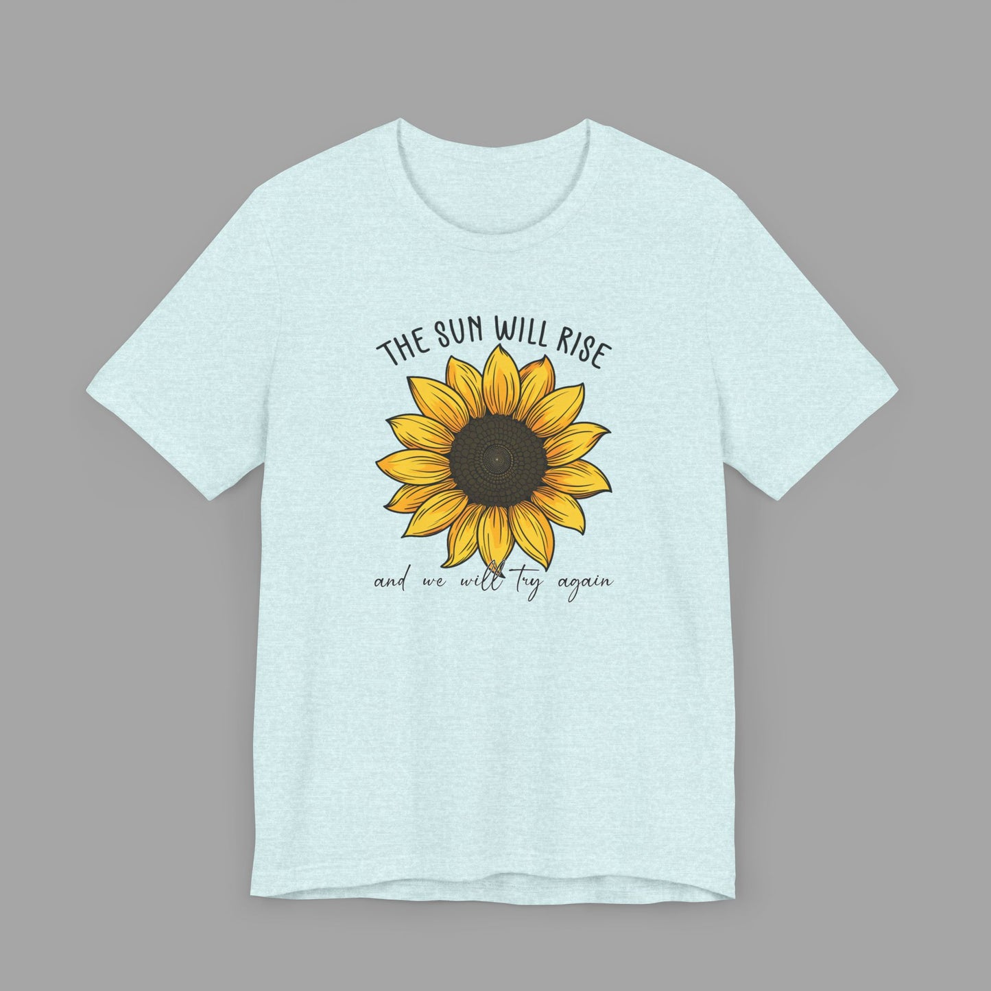 Sunflower & Quote for Recovery From Addiction, Awareness Tee - Mental Health Wear TN