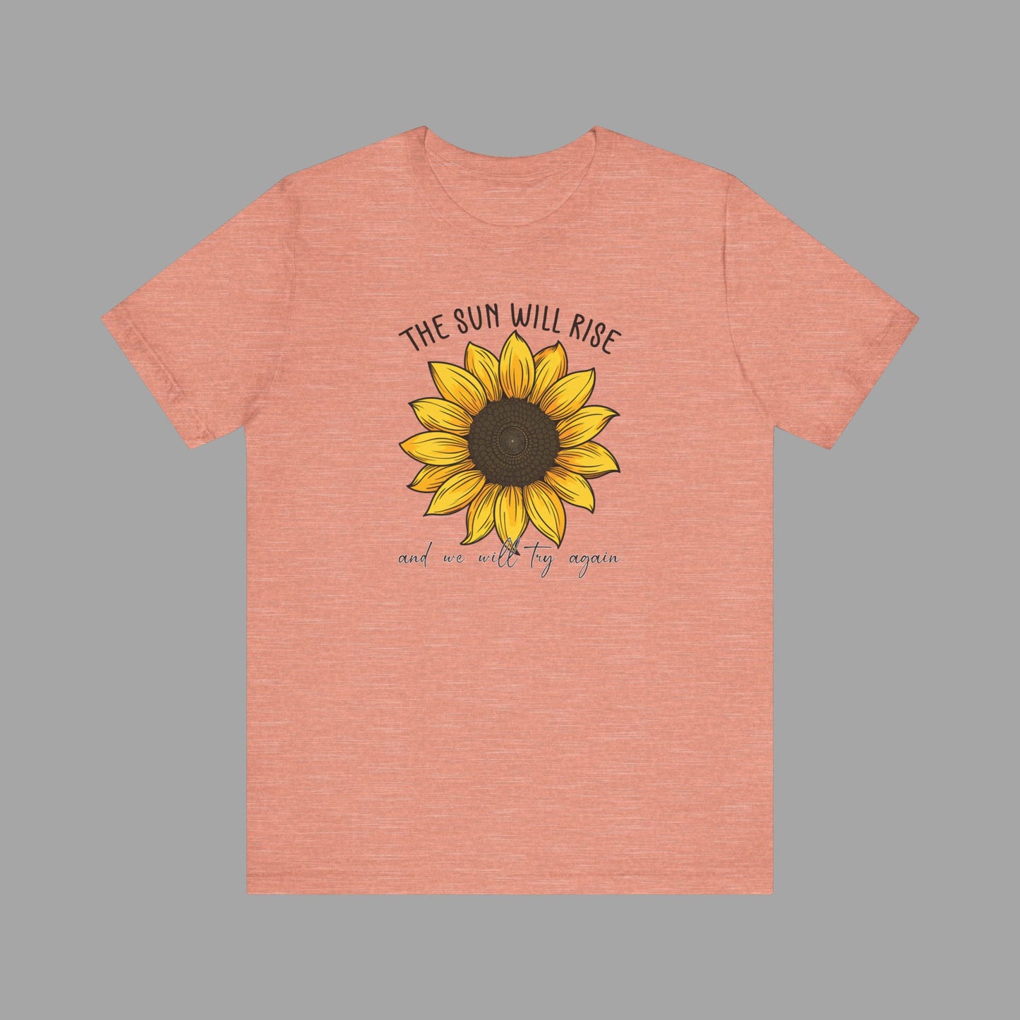 Sunflower & Quote for Recovery From Addiction, Awareness Tee - Mental Health Wear TN
