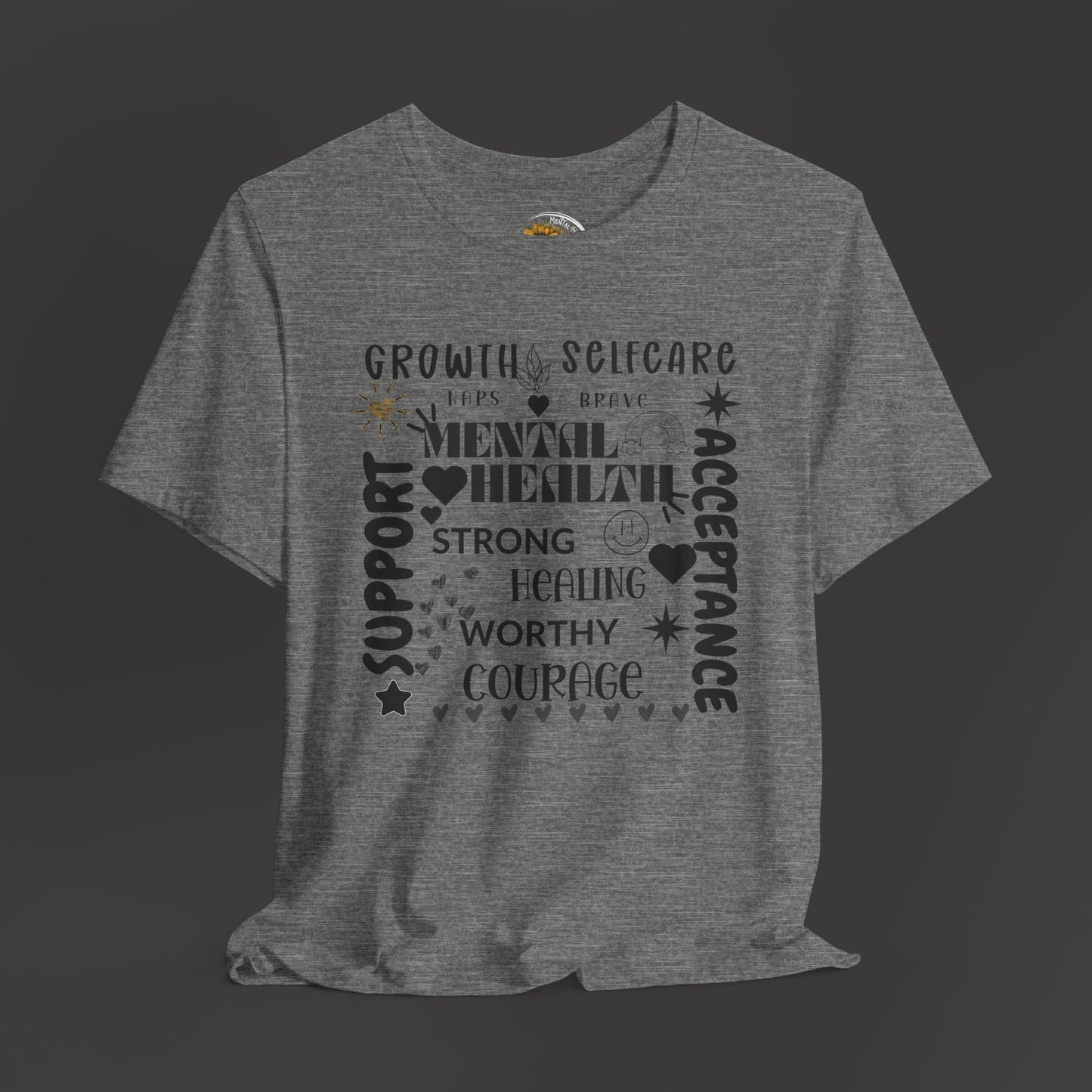 Mental Health Cloud Support & Acceptance Tee - Mental Health Wear TN