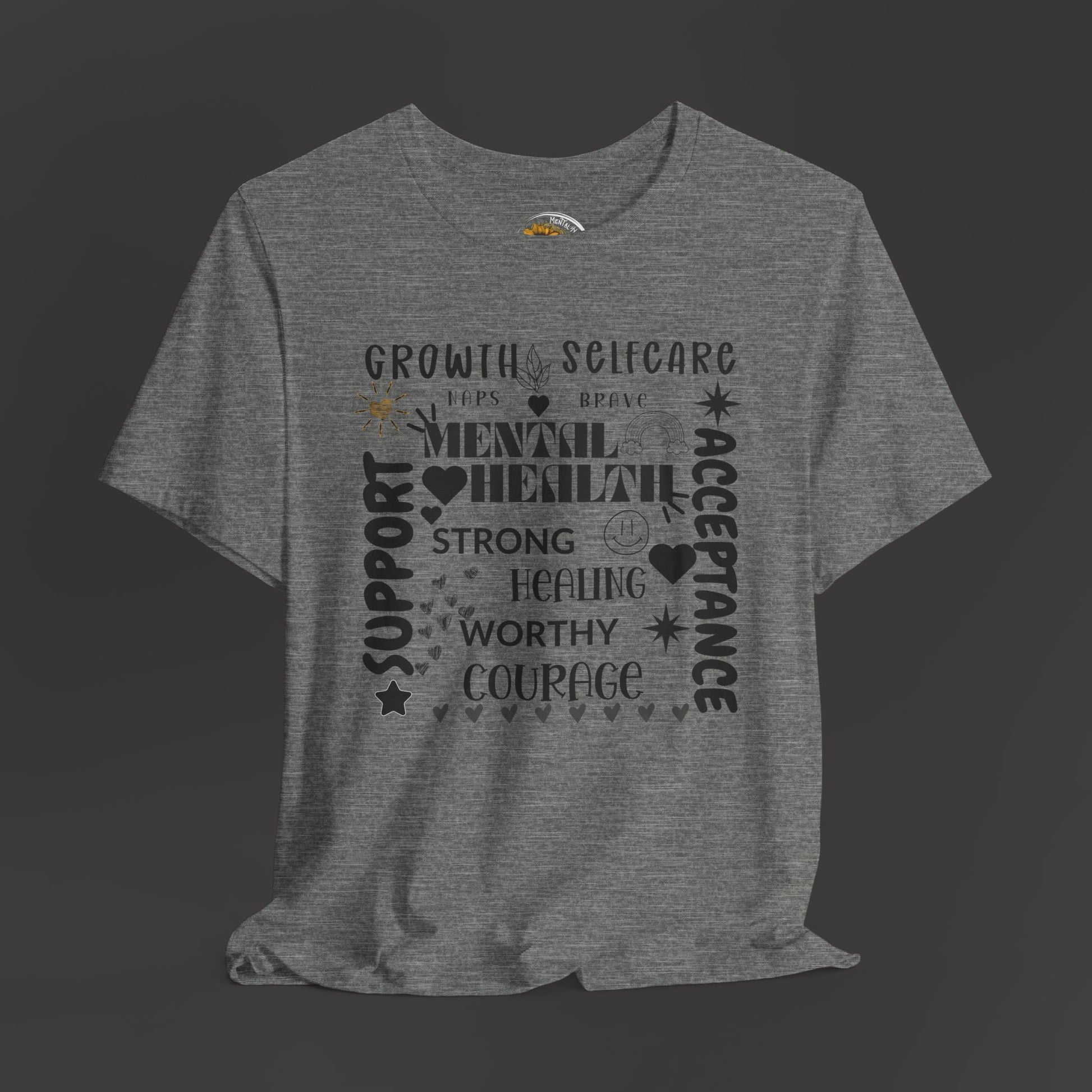 Mental Health Cloud Support & Acceptance Tee - Mental Health Wear TN
