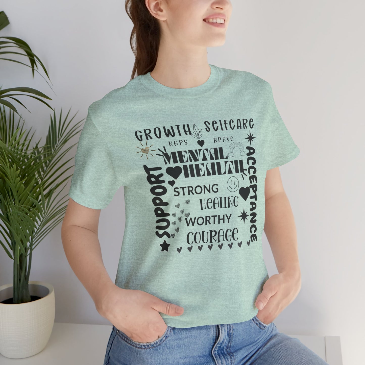 Mental Health Cloud Support & Acceptance Tee - Mental Health Wear TN