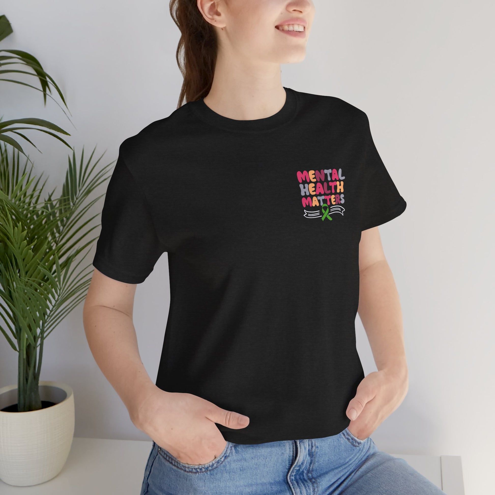 Mental Health Matters T-Shirt – Green Awareness Ribbon | Unisex Comfort Fit Tee - Mental Health Wear TN
