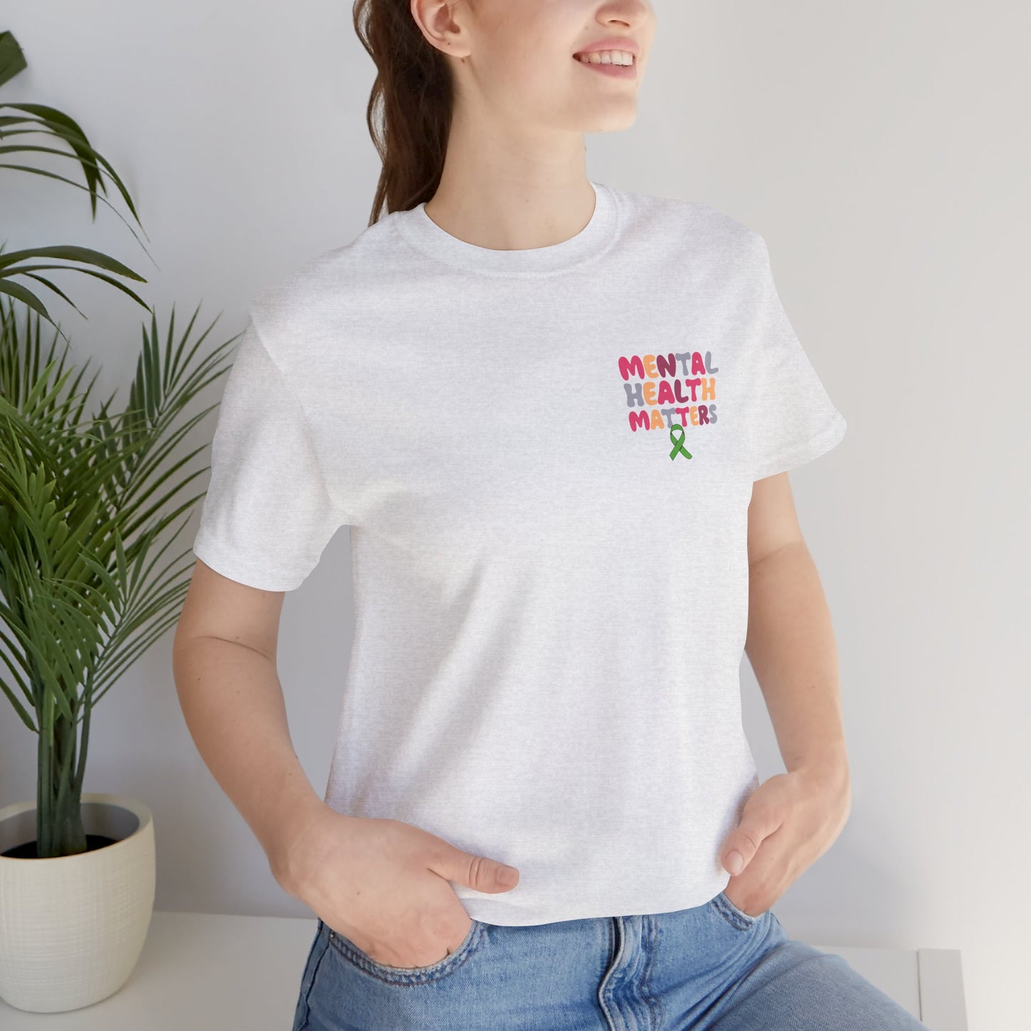 Mental Health Matters T-Shirt – Green Awareness Ribbon | Unisex Comfort Fit Tee - Mental Health Wear TN