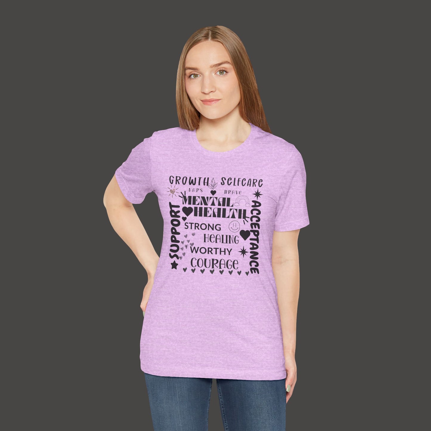 Mental Health Cloud Support & Acceptance Tee - Mental Health Wear TN