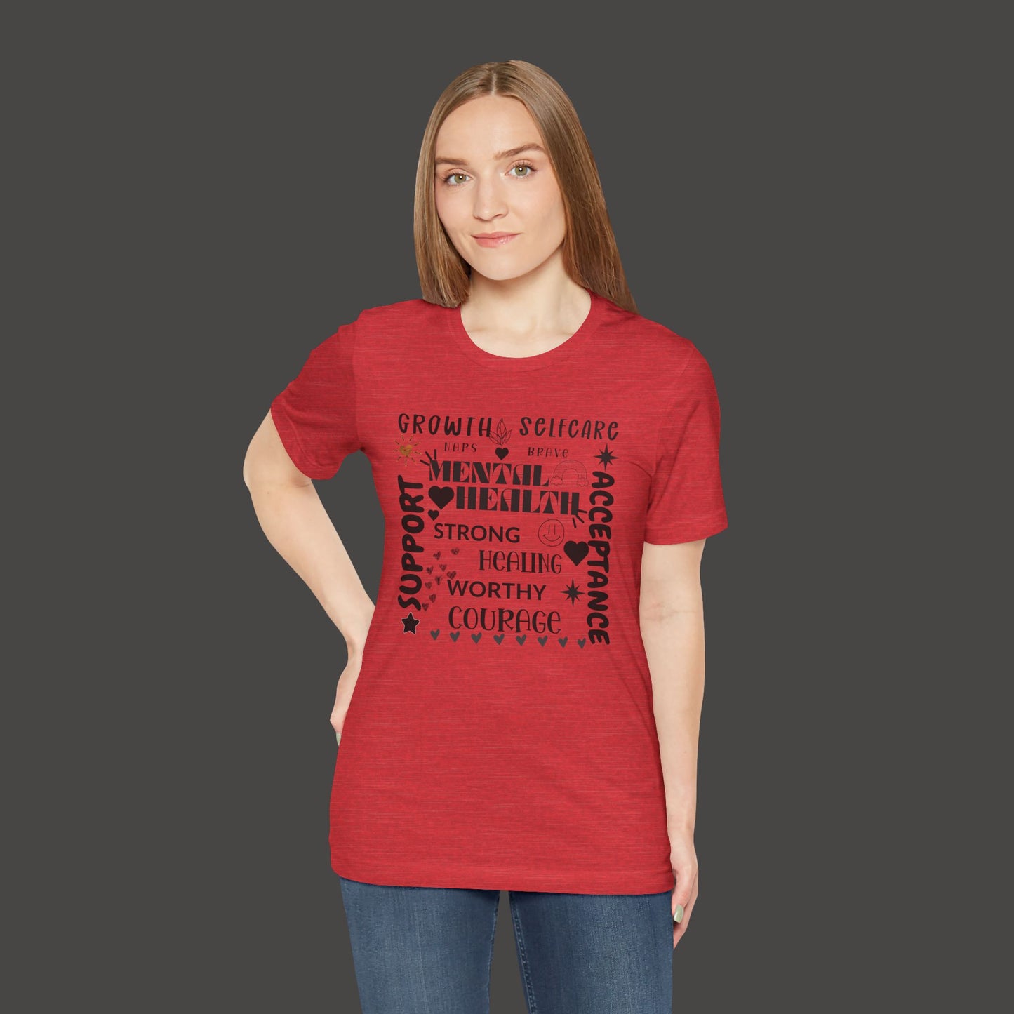Mental Health Cloud Support & Acceptance Tee - Mental Health Wear TN