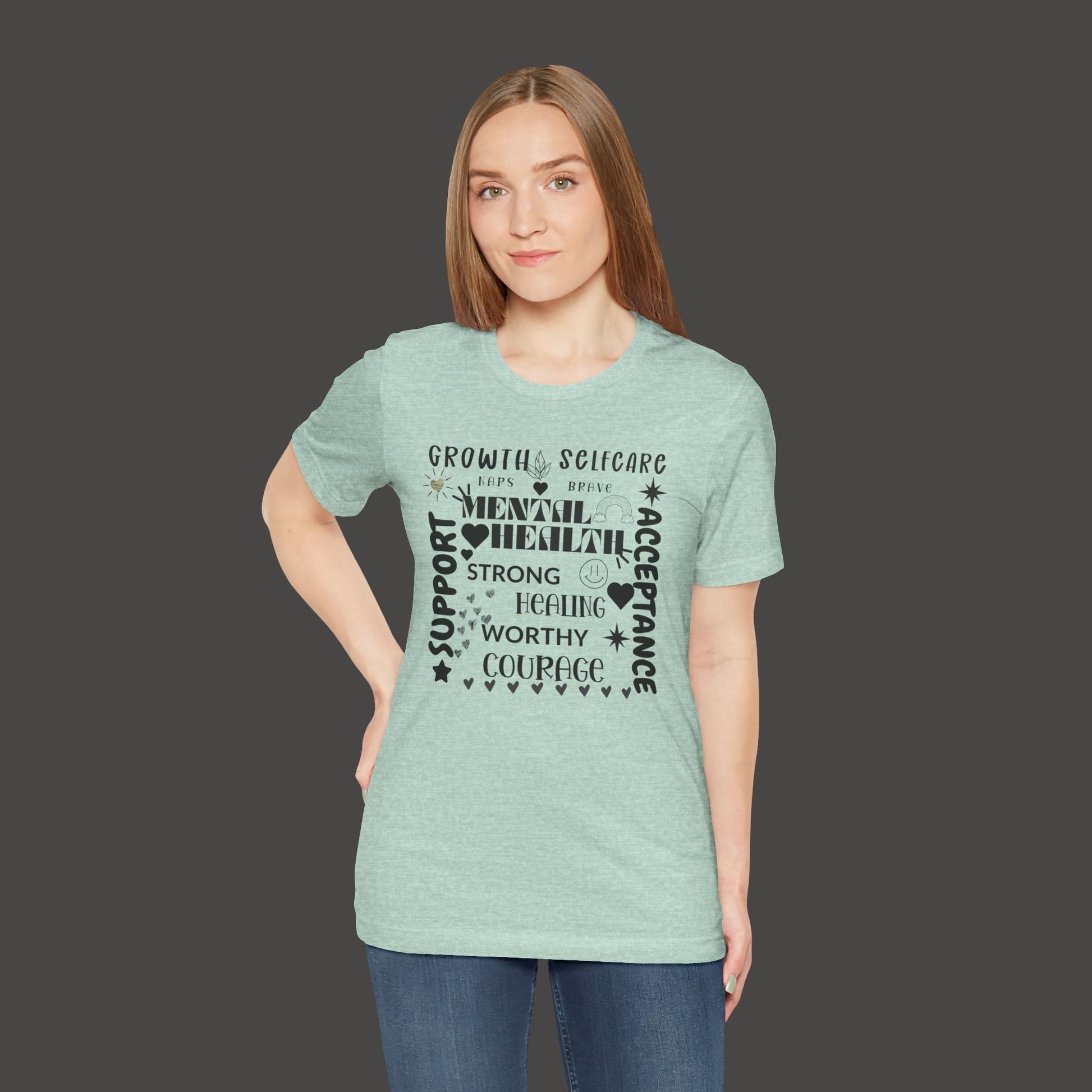 Mental Health Cloud Support & Acceptance Tee - Mental Health Wear TN